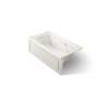60" x 32" alcove whirlpool bath with Bask(R) heated surface, alcove left drain