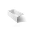 60" x 32" alcove bath, left drain