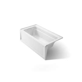 60" x 32" alcove bath with Bask(R) heated surface, left drain