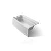 60" x 32" alcove bath with Bask(R) heated surface, left drain