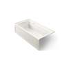 72" x 36" alcove Heated BubbleMassage(TM) air bath with Bask(R) heated surface, left drain