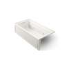 72" x 36" alcove whirlpool bath with alcove, left drain