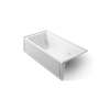 72" x 36" alcove whirlpool bath with alcove, left drain