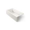 72" x 36" alcove whirlpool bath with Bask(R) heated surface, left drain