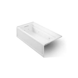 72" x 36" alcove Heated BubbleMassage(TM) air bath and whirlpool, left drain