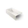 72" x 36" alcove Heated BubbleMassage(TM) air bath and whirlpool, left drain