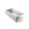 72" x 36" alcove bath with Bask(R) heated surface, left drain