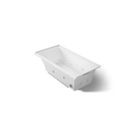 60" x 30" drop-in/alcove heated whirlpool bath, right drain