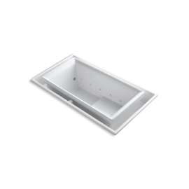 63" x 31-1/2" drop-in Effervescence bath with chromatherapy and right-hand drain