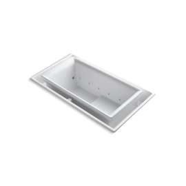 63" x 31-1/2" drop-in Effervescence bath with chromatherapy and left-hand drain