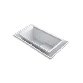 63" x 31-1/2" drop-in Effervescence bath with left-hand drain