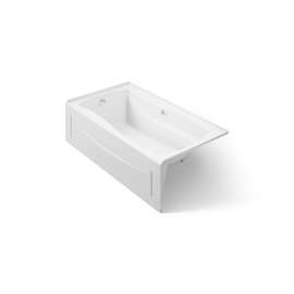 66" x 36" alcove heated whirlpool, left drain