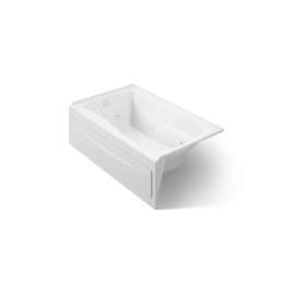 60" x 36" alcove heated whirlpool, left drain