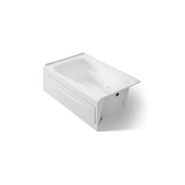 60" x 36" alcove whirlpool, right drain and adjustable jets