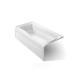 72" x 36" alcove bath, left drain