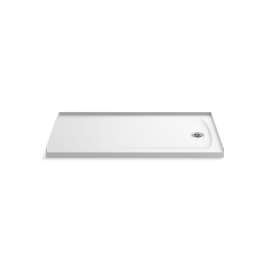 60" x 32" alcove shower base, right drain