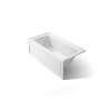 60" x 30" alcove bath with Bask(R) heated surface, alcove left drain