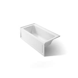 60" x 30" alcove bath with Bask(R) heated surface, alcove left drain