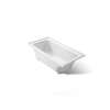 60" x 30" alcove bath with Bask(R) heated surface, left drain