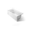 60" x 30" alcove bath with Bask(R) heated surface, right drain