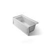 60" x 30" alcove bath with Bask(R) heated surface, right drain