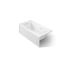 60" x 30" integral apron Heated BubbleMassage(TM) air bath with Bask(R) heated surface and left-hand drain