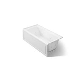 60" x 30" alcove heated whirlpool bath, right drain