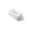 60" x 30" alcove heated whirlpool bath, right drain