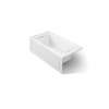 60" x 30" alcove whirlpool bath, left drain