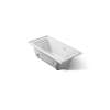 60" x 30" alcove whirlpool bath with Bask(R) heated surface, left drain