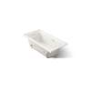 60" x 30" alcove whirlpool bath with Bask(R) heated surface, left drain