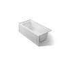 60" x 30" alcove whirlpool bath with Bask(R) heated surface, right drain