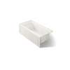 60" x 30" alcove whirlpool bath with Bask(R) heated surface, right drain