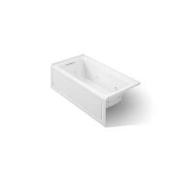 60" x 30" alcove Heated BubbleMassage(TM) air bath and whirlpool, left drain