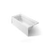 66" x 32" alcove bath, left drain