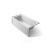 66" x 32" alcove bath with Bask(R) heated surface, left drain