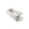 66" x 32" alcove bath with Bask(R) heated surface, left drain