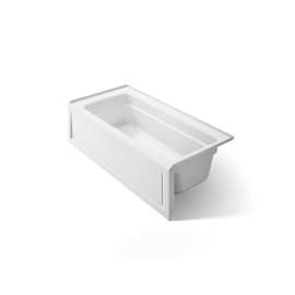 66" x 32" alcove bath with Bask(R) heated surface, right drain