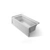 66" x 32" alcove bath with Bask(R) heated surface, right drain