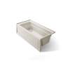 66" x 32" alcove bath with Bask(R) heated surface, right drain