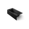 66" x 32" alcove Heated BubbleMassage(TM) air bath, left drain