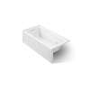 66" x 32" integral apron whirlpool with integral flange and left-hand drain