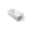 66" x 32" alcove whirlpool bath with Bask(R) heated surface, left drain
