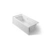 66" x 32" alcove whirlpool bath with Bask(R) heated surface, right drain