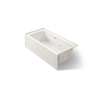66" x 32" alcove whirlpool bath with Bask(R) heated surface, right drain