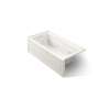 66" x 32" alcove Heated BubbleMassage(TM) air bath and whirlpool, left drain
