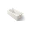 66" x 32" alcove Heated BubbleMassage(TM) air bath and whirlpool, right drain