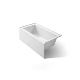 60" x 32" alcove bath, left drain
