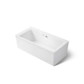 72" x 36" freestanding Heated BubbleMassage(TM) air bath with straight shroud