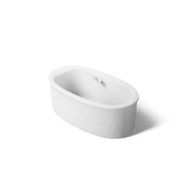65-1/2" x 35-1/2" freestanding Heated BubbleMassage(TM) air bath with straight shroud
